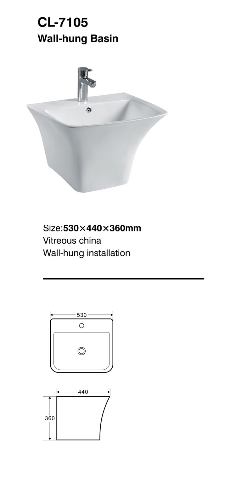 wall-hung basin, China manufacturer