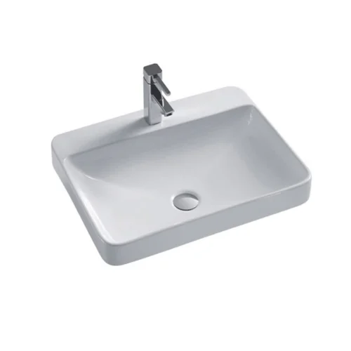 Semi recessed basin