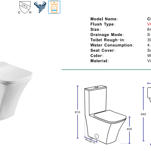 Sleek 1 Pc Toilet for Modern Bathrooms - Image 3