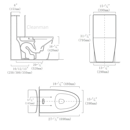 CL-12011AH ADA VOTRTEX CUPC TOILET