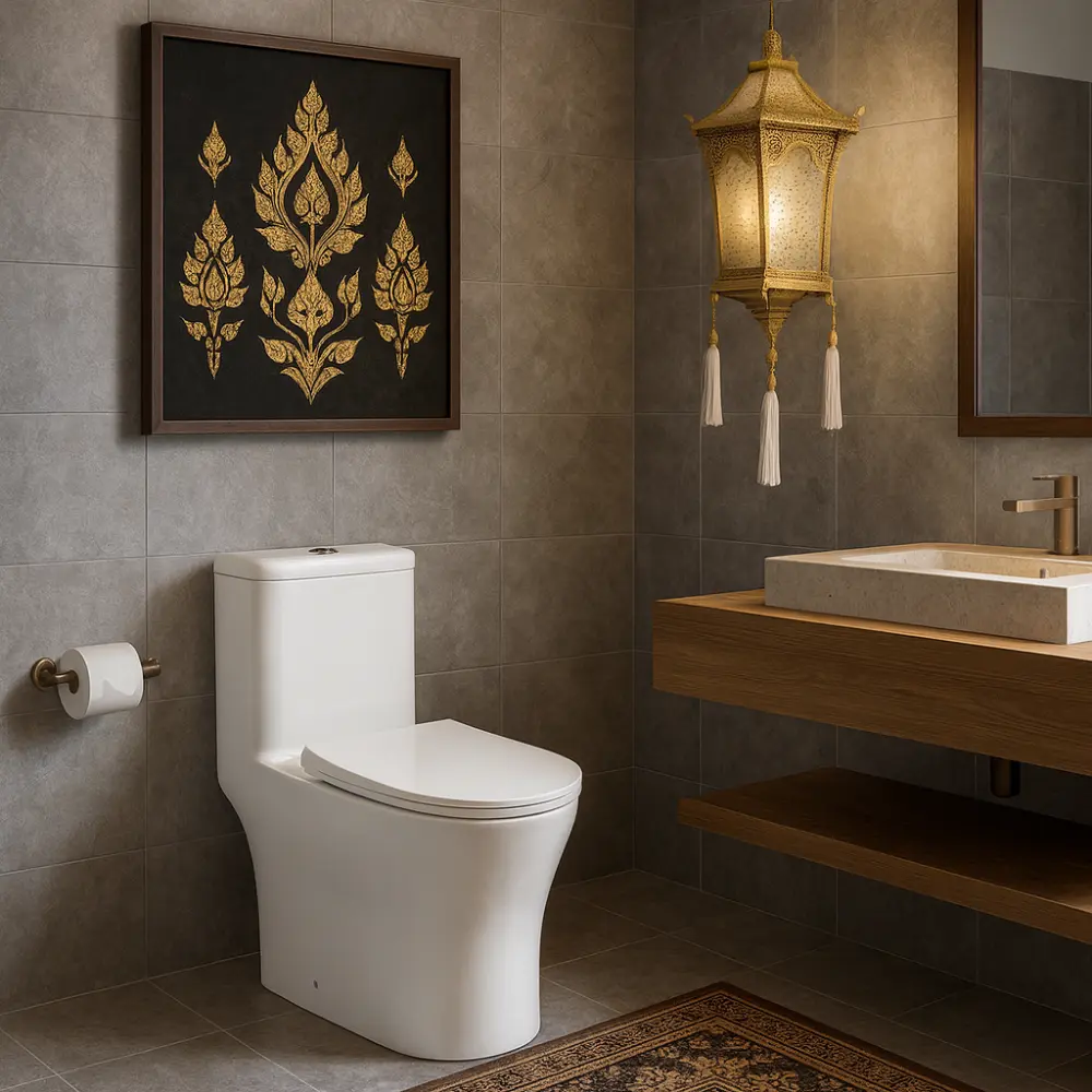 one piece toilet