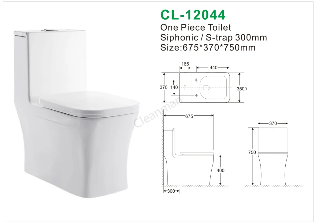 Square cUPC Toilet for a Fresh Modern Bathroom Look CL-12044 (1)