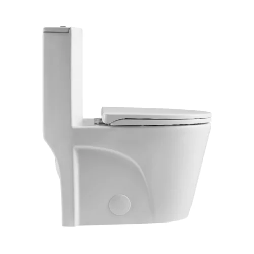 toilet supplier model 12011 white and black one piece toilet