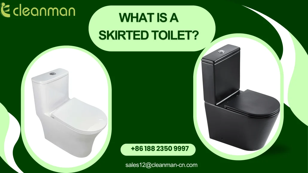 What is a skirted toilet