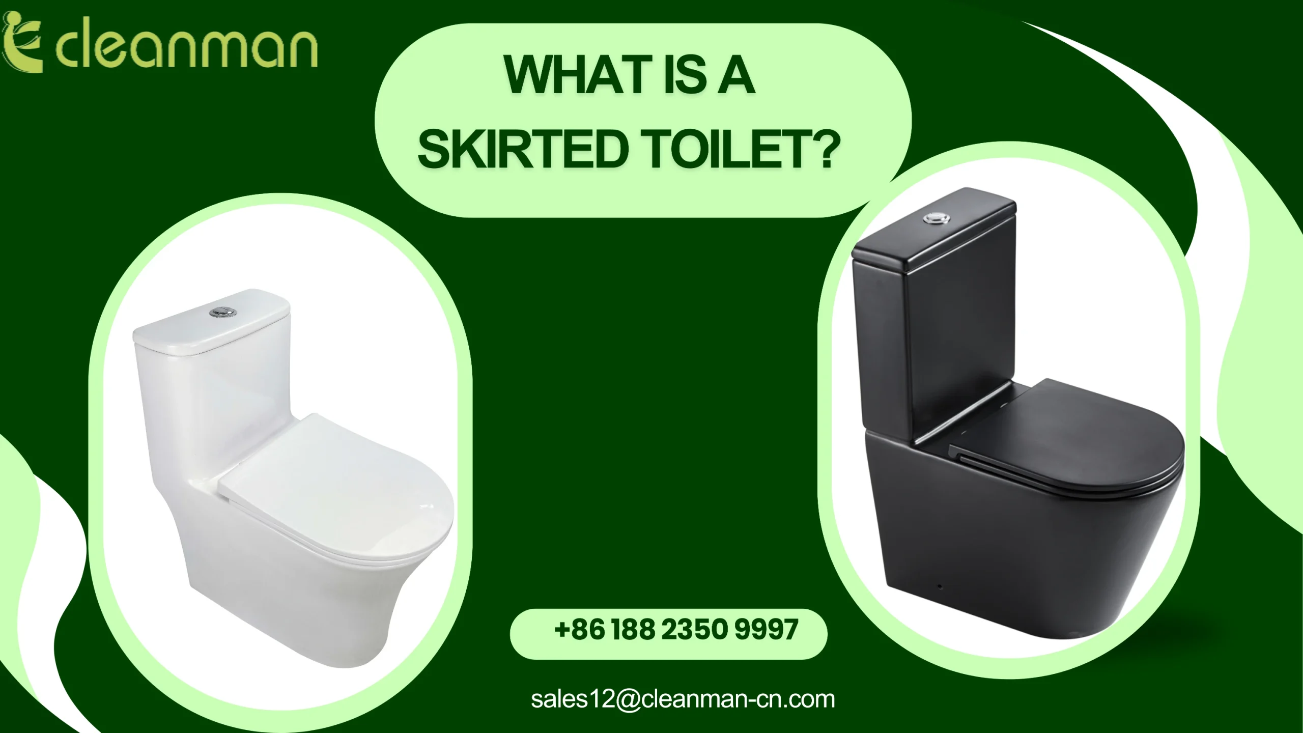 What is a skirted toilet
