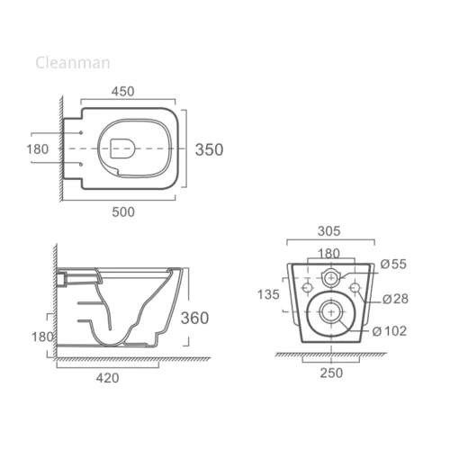 compact Tornado flush toilet CL-11056DT