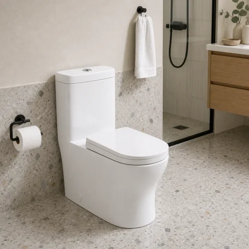 compact tornado cUPC toilet CL-12366A bathroom scene