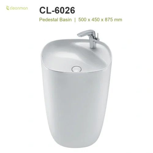 modern pedestal sink CL-6026 product information image