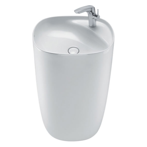 modern pedestal sink CL-6026 white background product image
