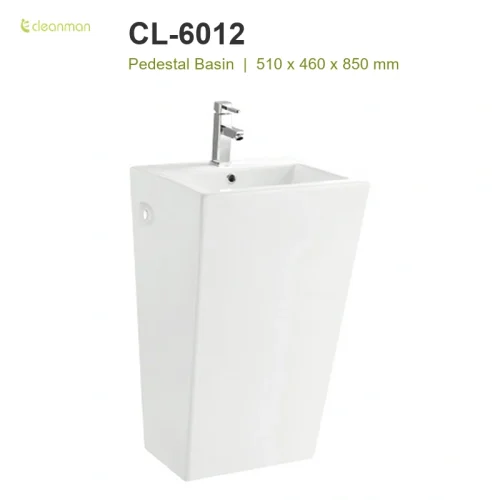 rectangular pedestal sink CL-6012 product information image