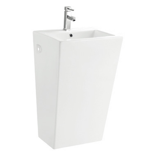 rectangular pedestal sink CL-6012 white background product image