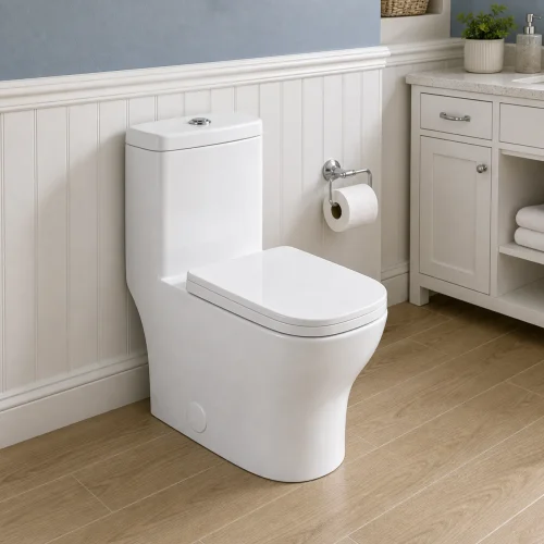 rimless cUPC toilet CL-12248A bathroom scene