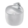 small wall hung basin CL-7115 white background product image