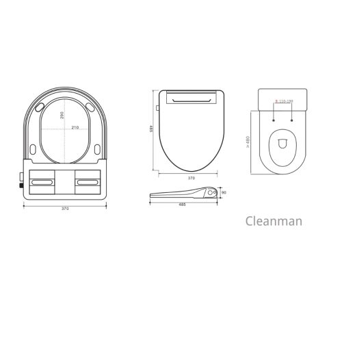 Siège de toilette bidet intelligent CL-K6