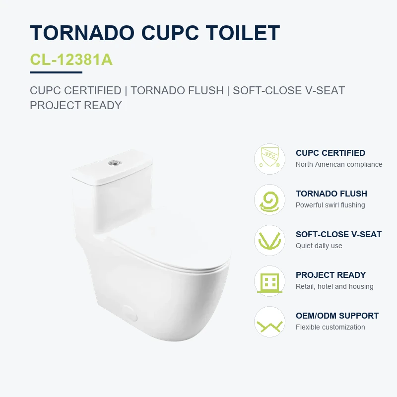 tornado cUPC toilet CL-12381A product infographic