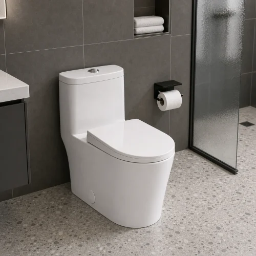 U-shape cUPC toilet CL-12207A bathroom scene