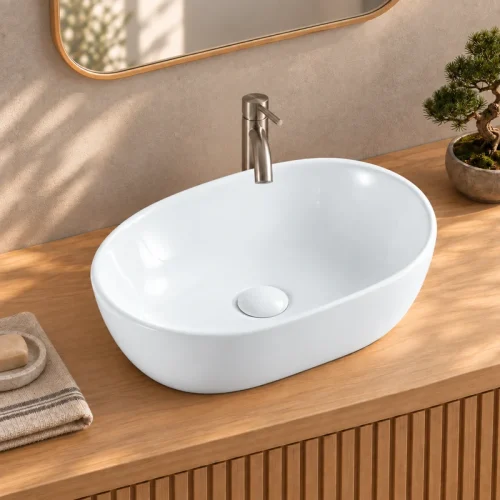vessel bathroom sink CL-1018-1 bathroom vanity scene
