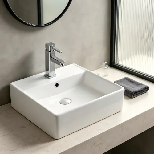 round hand wash basin CL-1079 bathroom vanity scene