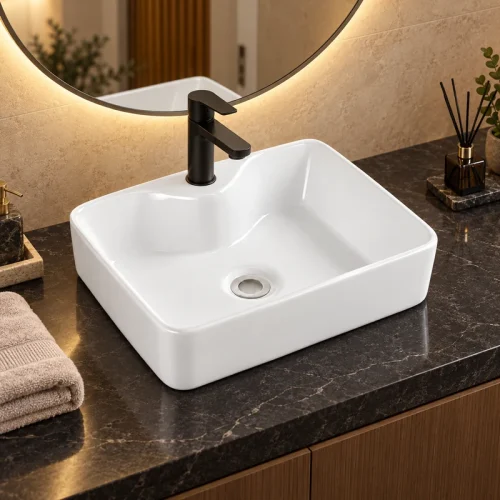 vessel sink vanity CL-1253-1 bathroom vanity scene