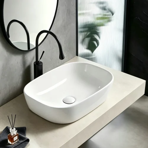 compact vessel sink CL-1269-2 bathroom vanity scene