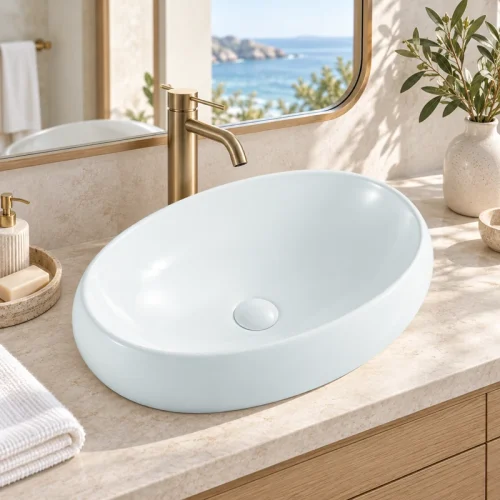 commercial bathroom sinks CL-1678 bathroom vanity scene