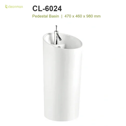 white pedestal sink CL-6024 product information image